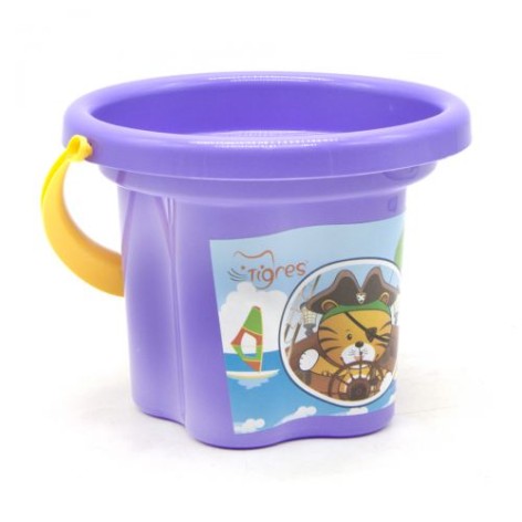 Ведро пластиковое "Цветочек" 1,5 л фиолетовое