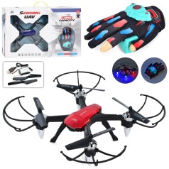Квадрокоптер на радіокеруванні 2,4G 28 см акумулятор світло USB-зарядне 2 кольори