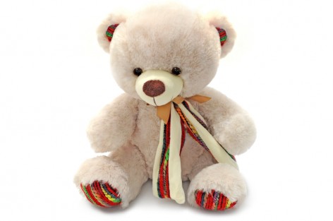Медвежонок с шарфом музыкальный, 2 цвета