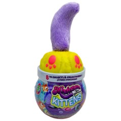 Мягкая игрушка Котенок в аквариуме фиолетовый хвост