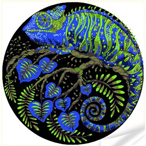 Винил по номерам "Хамелеон" (30х30 см.)