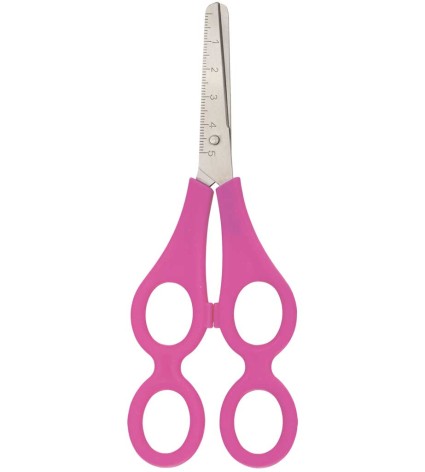 Ножницы обучающие 165мм, с линейкой, розовый , 2шт. в упаковке