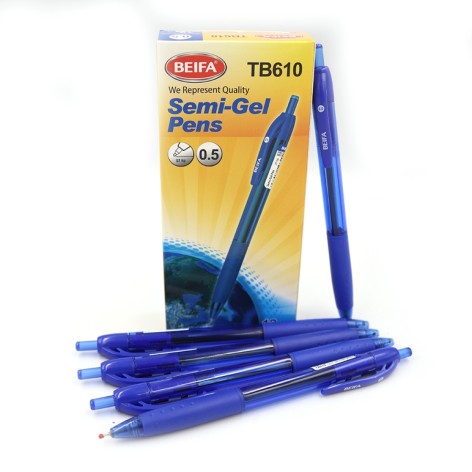 Ручка автомат. масл. Beifa 0,5 мм, синяя, карт. уп., цена за 12 шт. //