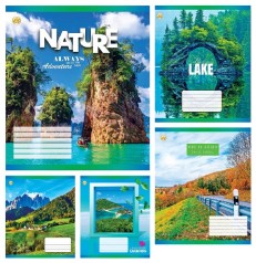 Зошит 36 арк.клітинка Тверда ТА51401 Природа, 5к.,  20/240 ціна за 20 шт.