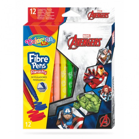 Фломастеры 12 цветов Colorino/Avengers
