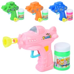 Мильні бульбашки пістолет, 12см, запаска 6см, 2 види(танк, літак)/мікс кольорів, у п/е, 16-20-6см 