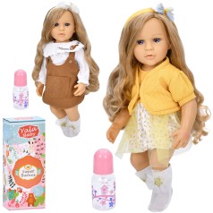 Кукла 50см, длинные волосы, бутылочка, 2вида, в кор-це, 21-55,5-13см 