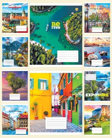 Тетрадь 24 л.линия Твердая ТЕ32306 Микс 6, 20 шт. в уп. /320/, 10к.