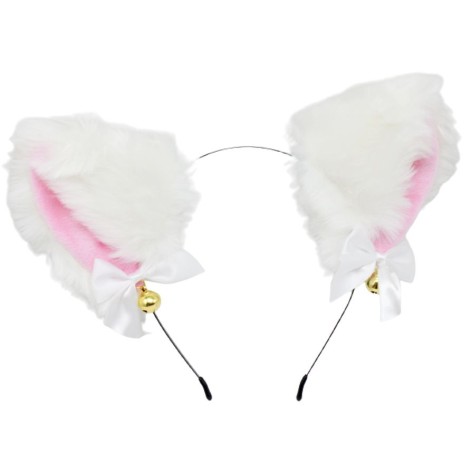 Обруч Аніме вушка кішки, білі