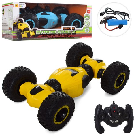 Р/К машина, акум, 31см, трюкова, 4х4, гум.колеса, USBзар, 2кол, в кор-ці, 36,5-15,5-21,5см 