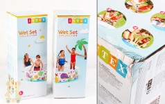 УЦЕНКА 20% Бассейн раскладн. "Подводный мир" (3+лет)с рем.комплектом,в кор. 183*38см 