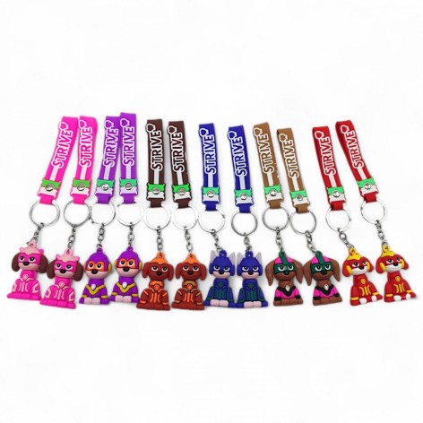 Брелоки гумові аніме "Собачки" (12 шт) 11 см