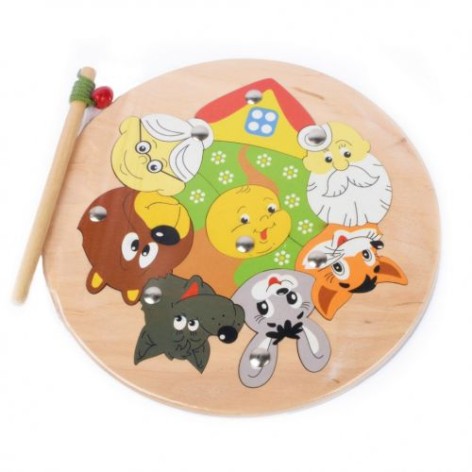 Фанерный эко-пазл "Колобок"
