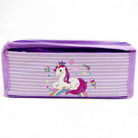 Пенал-косметичка ЕДИНОРОГ сиреневый