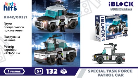 Конструктор Kids hits iBlock JUNIOR 132дет. кор. 24*16*6см 