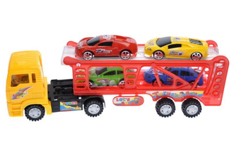 Автовоз інерційний з 4 машинками, в ковпаку 34.5*9,3*13см 