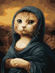 Набір для розпису по номерах Таємнича кішка Ideyka 30х40 см КНО6686