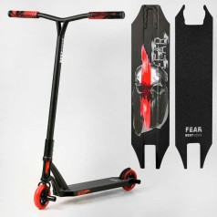 Самокат трюковий "Best Scooter" FEAR, SCS-система, ПЕГИ, алюмінієвий диск та дека, колеса PU, d=115 мм, ширина керма 58 см