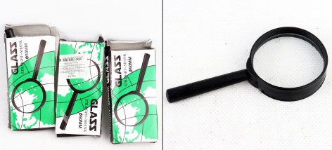 УЦЕНКА 30% Лупа d-50мм, стекло.линза, пластик.оправа (50-YB) 10 шт в уп//