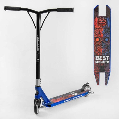 Самокат трюковых "Best Scooter" (HIC-система, ПЭГИ, алюминиевый диск и дека, колеса PU d-110 мм, ширина руля – 52 см, высота – 83 см)