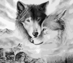 Набір для розпису по номерах Вірна пара Strateg розміром 40х50 см (DY014)