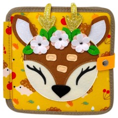 Мʼяка книжка-бізіборд C 69029 (32) фетр, пальчикові ігри, шнурівка, сортер за кольорами, елементи на липучках, в пакеті