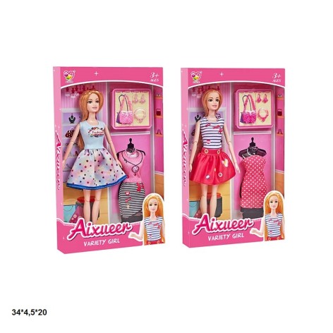 Кукла 29см 208-A1 с платьем и аксесс.2в.кор.34*4,5*20 