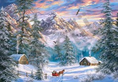 Пазли Castorland Різдво в горах, 68 x 47 см 1000 елементів