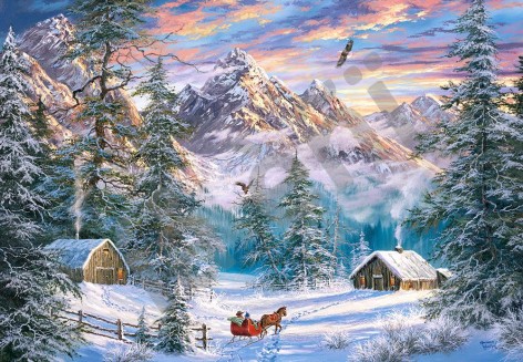 Пазлы Castorland Рождество в горах, 68 x 47 см 1000 элементов