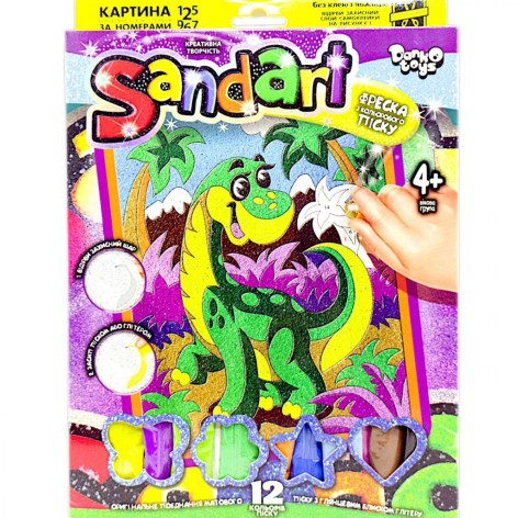 Фреска из цветного песка 