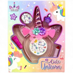 Набір прикрас з косметикою (рожевий)