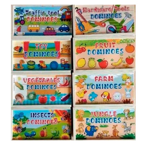 Дерев'яна іграшка Доміно MD 8 видів, у пеналі/п/е, 15,5-8,5-4см 