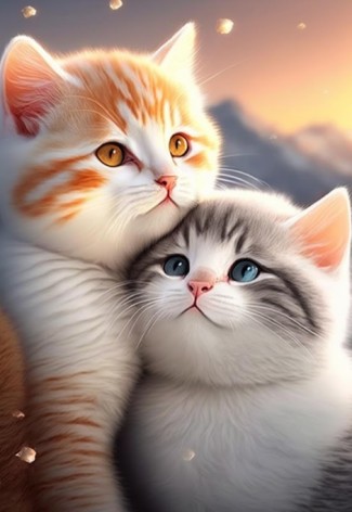 Набір для творчості алмазна картина Замріяні кошенята Strateg розміром 30х40 см (HEG88130)