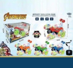 Р/К машина 4 кольори, перевертиш, мелодія, підсвічування, вбудований акумулятор, в кор, мікс видів 