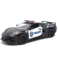 Модель легкова CORVETTE (2021)  5'' KT5432WP Police метал.інерц.відкр.дв.кор