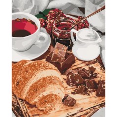 Картина по номерам "Французький сніданок" 40*50см