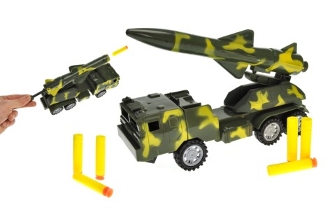 Машина військова інерційна, стріляє поролоновими патронами, під ковпаком 32*20*9,4см 