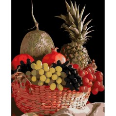 Картина за номерами 0272 ОРТ Фрукти у кошику 40*50