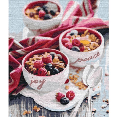 Картина за номерами: Ягідний сніданок 40*50 BS51752