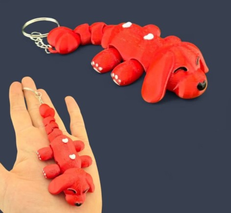 3D іграшка Песик брелок 12см рухливий