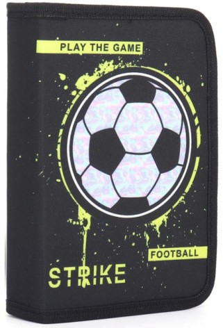 Карандашница школьная твердая Bourgeois 1 отделение с отворотом KJ7445