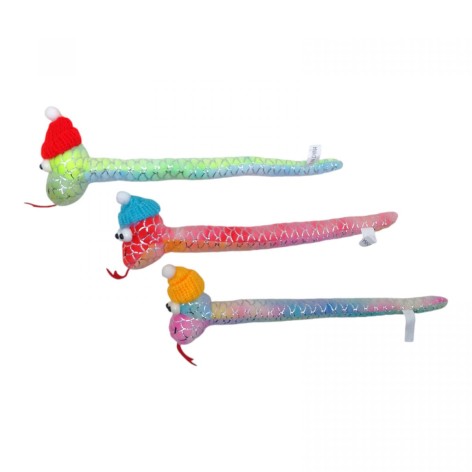 М'яка іграшка Змія, гнутка, 28 см, мікс