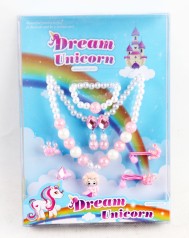 УЦЕНКА 30% Набір прикрас  обруч, намисто, браслет, каблучка на резинці, заколки, у слюді  24,5*17,5 см 