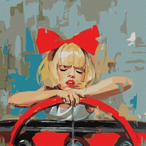 Картина по номерам - "Крутая девчонка" ©Maria Kotiuzhynska, 50х50см
