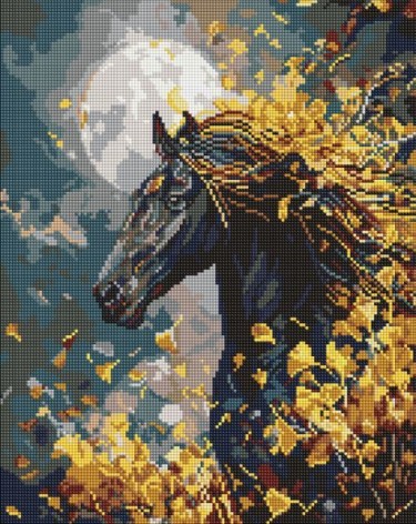 Алмазная мозаика - "Лошадь и ветер" ©art_selena_ua, 40х50см