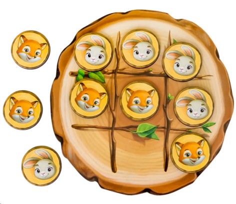 Деревянная игра Крестики-нулики 