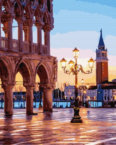 Картина за номерами 40*50 Вечірня площа Венеції