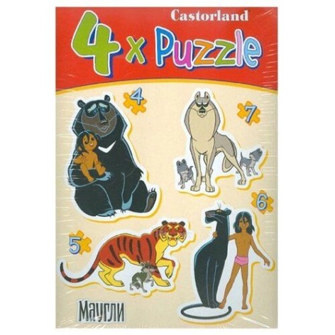 Пазли Castorland, 4х1 "Мауглі"
