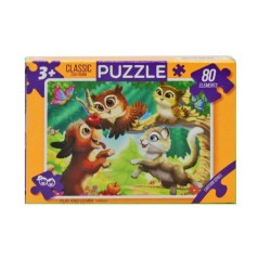 Пазли Казка, 80 ел совушки+кіт+пісок