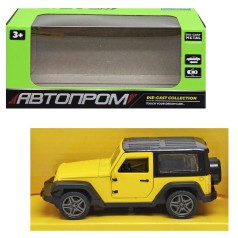 Машина металева АВТОПРОМ джип жовтий